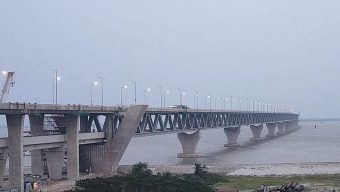 Padma Bridge’s Mawa point lights up