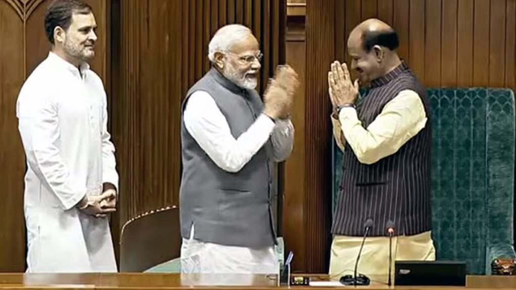 লোকসভার স্পিকার নির্বাচিত হলেন ওম বিড়লা, ধ্বনিভোটে হারালেন ‘ইন্ডিয়া’ প্রার্থীকে